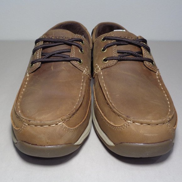 Rockport Size 11 M SAILING CLUB Leather New Men's Steel Toe Boat Work Shoes - Picture 12 of 14